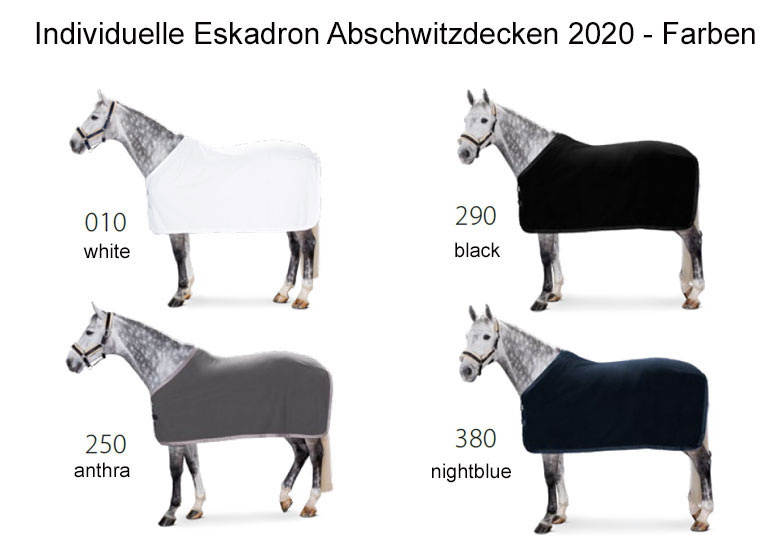 Individuelle Eskadron Abschwitzdecken Turnierkollektion