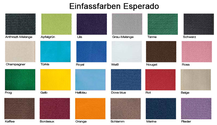 Einfassfarben Esperado Schabracken - Create Your Own Collection