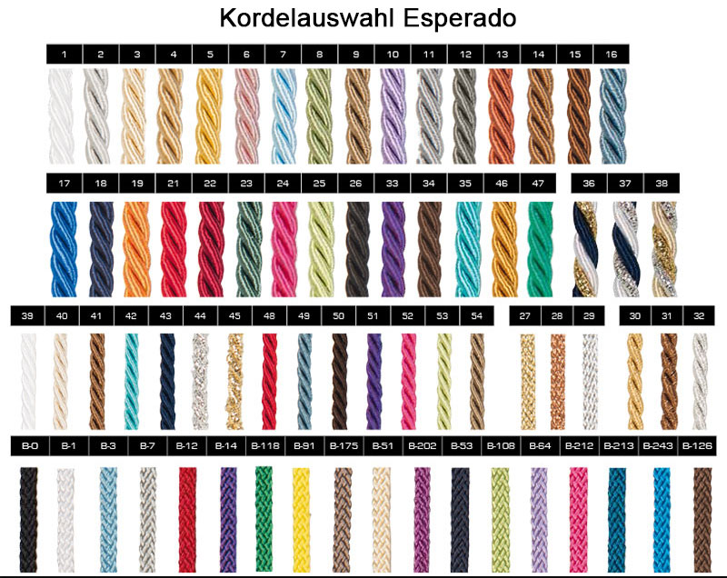 Kordelauswahl Esperado Schabracken - Create Your Own Collection